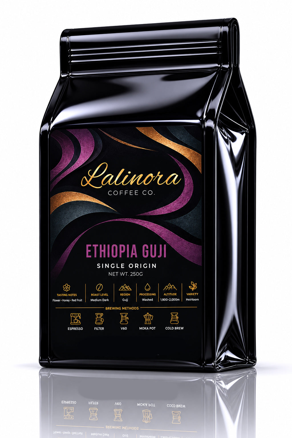Ethopa Guji G1 Espresso & Filtre Çekirdek Kahve %100 Arabica Single Origin Nitelikli 250 G
