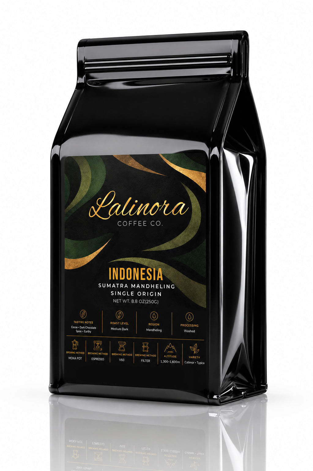 Indonesia Sumatra Espresso & Filtre Çekirdek Kahve Niteklikli Single Origin %100 Arabica
