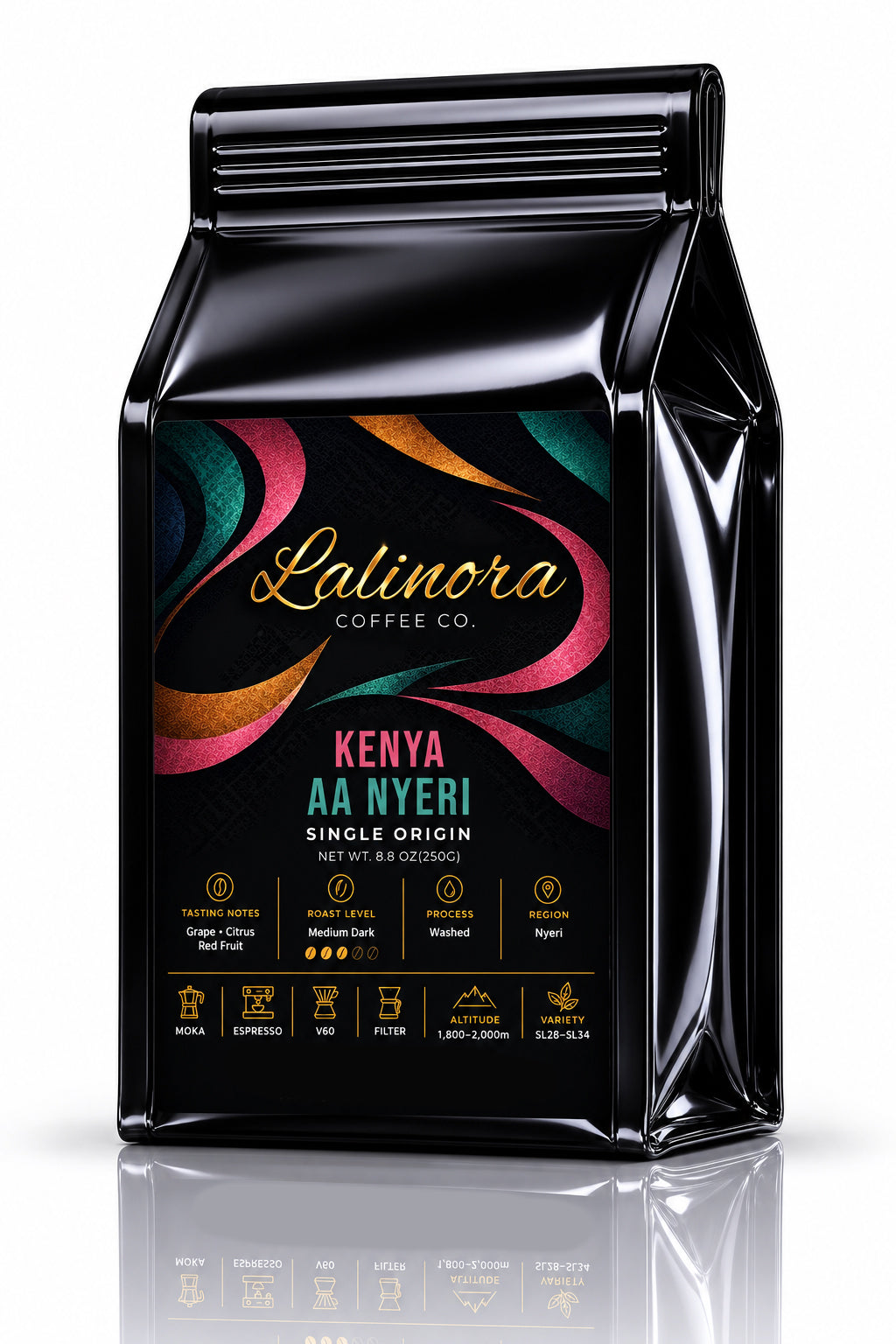 Kenya AA NYERİ G2 Espresso & Filtre Çekirdek Kahve Single Origin Nitelikli %100 Arabica