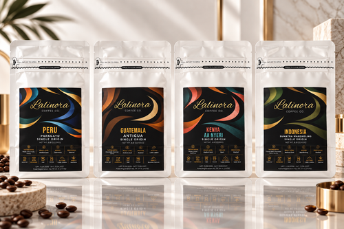 400G - 4'lü Deneme Seti Çekirdek Kahve Espresso & Filtre Peru Guatemala Kenya Indonesia Single Origin Nitelikli