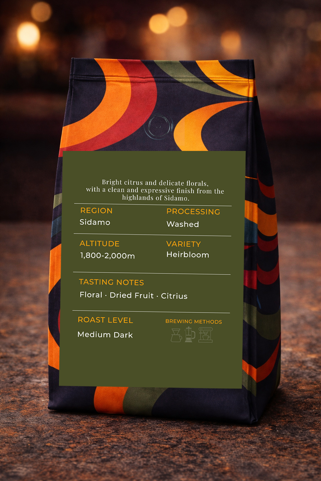 Ethiopia Sidamo - SCA 87 Puan %100 Arabica Single Origin Espresso Filtre Çekirdek Kahve – 250 g - Görsel 6